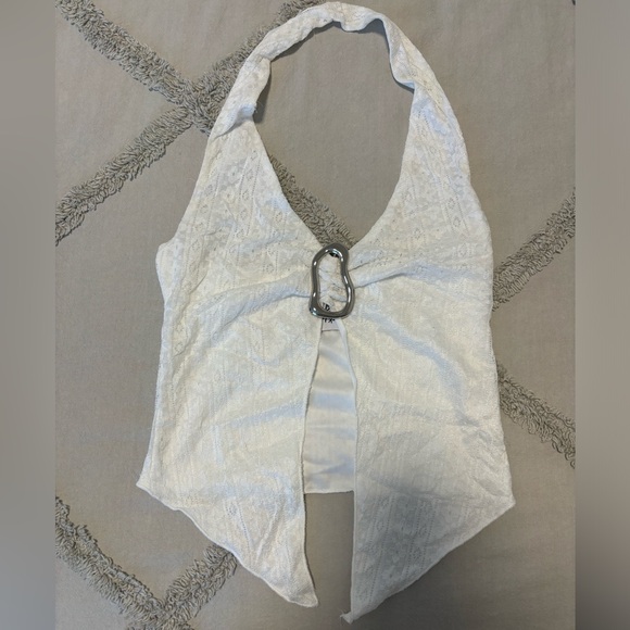 Princess Polly Moderna White Halter Lace Top - Picture 4 of 6